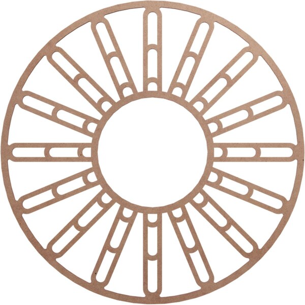 Ekena Millwork Hale Wood Fretwork Pierced Ceiling Medallion, Wood (Paint Grade), 28"OD x 10 1/8"ID x 3/8"T CMWP28X28X0375HHMF - main